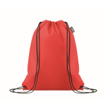 Saco-mochila de cordão de rPET non-woven 80 g/m2 cor vermelho