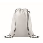 Saco-mochila de cordão de rPET non-woven 80 g/m2 cor branco
