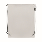 Saco-mochila de cordão de rPET non-woven 80 g/m2 cor branco segunda vista