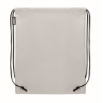 Saco-mochila de cordão de rPET non-woven 80 g/m2 cor branco terceira vista