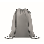 Saco-mochila de cordão de rPET non-woven 80 g/m2 cor cinzento