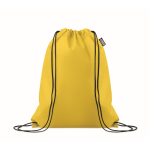 Saco-mochila de cordão de rPET non-woven 80 g/m2 cor amarelo