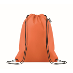 Saco-mochila de cordão de rPET non-woven 80 g/m2 cor cor-de-laranja
