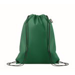 Saco-mochila de cordão de rPET non-woven 80 g/m2 cor verde-escuro