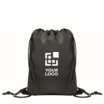 Mochila de cordão preto de poliéster rPET para criança cor preto vista principal