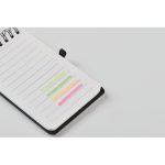 Conjunto de 4 marca-textos fluorescentes em caixa kraft personalizável cor bege vista fotografia quinta vista