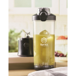 Liquidificadora portátil e recarregável com tampa de bocal 600 ml cor preto vista conjunto principal