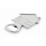 Abre-caricas de liga de zinco em forma de casa cor prateado mate