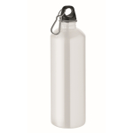 Garrafa de aço inoxidável reciclado com mosquetão 1 L cor branco