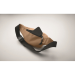 Bolsa de cintura de poliéster rPET 600D com fechos de correr cor caqui vista fotografia quinta vista