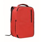 Mochila de cabine de poliéster rPET com manga para trolley 15'' cor vermelho