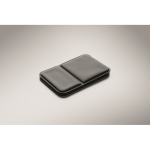 Espelho compacto de PU em estojo dobrável para carteira cor preto vista fotografia quinta vista