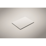 Íman retangular laminado de PVC para marcação corporativa cor branco vista fotografia quinta vista