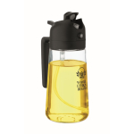 Dispensador de azeite 2 em 1 com vidro e tampa 450 ml cor preto