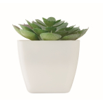 Planta mini artificial de PP, forma suculenta echeveria cor branco segunda vista