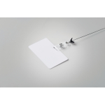 Identificador para lanyard de plástico duro 54 x 86 mm cor branco vista fotografia quarta vista