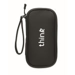 Bolsa organizadora técnica de poliéster 600D com PU cor preto vista principal quinta vista