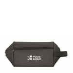 Nécessaire de poliéster rPET 600D com asa e fecho de correr cor preto vista principal