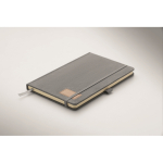 Caderno com capa de poliéster rPET e 192 páginas A5 cor cinzento vista fotografia sexta vista