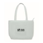 Saco grande de bombazine de poliéster com fecho de correr 220 g/m2 cor azul-claro vista principal