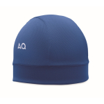 Gorro desportivo de poliéster transpirável e leve cor azul vista principal