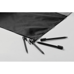 Tapete de praia leve de poliéster de 200 x 210 cm cor preto vista fotografia sétima vista