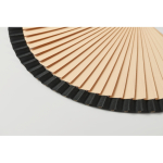 Leque de madeira tipo Schima Superba com 34 varetas cor preto vista fotografia quinta vista