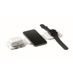 Base de carga magnética de ABS com hubs USB integrados 15 W cor branco segunda vista