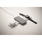 Base de carga magnética de ABS com hubs USB integrados 15 W cor branco vista fotografia sexta vista