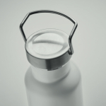 Garrafa de parede dupla de aço inoxidável com cortiça 500 ml cor branco