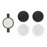 Lancheira redonda de 2 níveis de 250/700 ml e pegas cor branco sexta vista