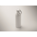 Garrafa de aço inoxidável com acabamento de borracha 500 ml cor branco vista fotografia segunda vista