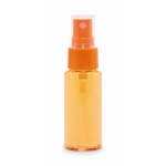 Frasco pulverizador corporal com botão e tampa 30 ml cor cor-de-laranja transparente