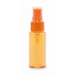 Frasco pulverizador corporal com botão e tampa 30 ml cor cor-de-laranja transparente quarta vista