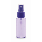 Frasco pulverizador corporal com botão e tampa 30 ml cor violeta transparente