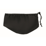 Almofada de viagem enrolável de poliéster com bolsa cor preto quinta vista