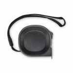 Fita métrica de plástico reciclado com fita de aço 5 m cor preto segunda vista