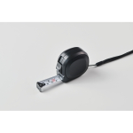 Fita métrica de plástico reciclado com fita de aço 5 m cor preto vista fotografia terceira vista