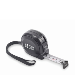 Fita métrica de plástico reciclado com fita de aço 5 m cor preto vista principal