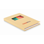 Conjunto de desenho para criança com papel kraft e 12 lápis de cor cor bege vista principal