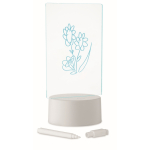 Quadro LED acrílico com base de alumínio e marcador branco cor branco quinta vista