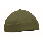 Chapéu estilo docker de algodão com malha e fivela 260 g/m2 cor verde militar