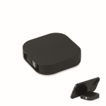 Cabo retráctil Tipo-C transferência de dados e suporte para telemóvel cor preto segunda vista