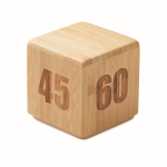 Temporizador de bambu com contagem decrescente digital cor madeira segunda vista