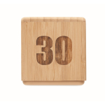 Temporizador de bambu com contagem decrescente digital cor madeira oitava vista