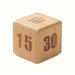 Temporizador de bambu com contagem decrescente digital cor madeira vista principal