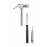 Martelo de aço ao carbono com 4 chaves de fendas na pega cor prateado terceira vista