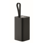 Powerbank de alumínio reciclado com indicador digital 20 000 mAh cor preto