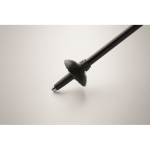 Bastão de caminhada ajustável com pega e correia cor preto vista fotografia terceira vista