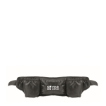 Bolsa de cintura desportiva de poliéster rPET com bolsos e malha cor preto vista principal